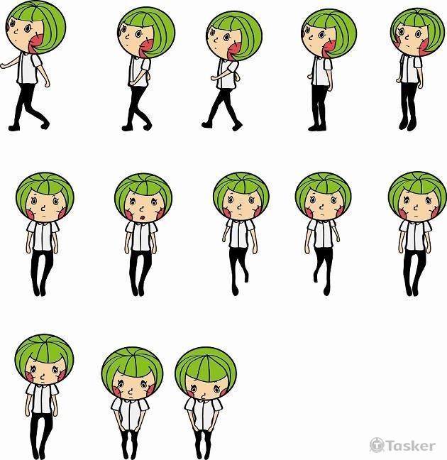 小動畫人物動作分解