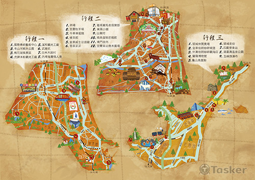 民宿地圖設計背面