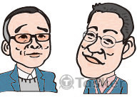 人物漫畫化--依照指定風格 依作者照片手繪創造左邊兩個人物