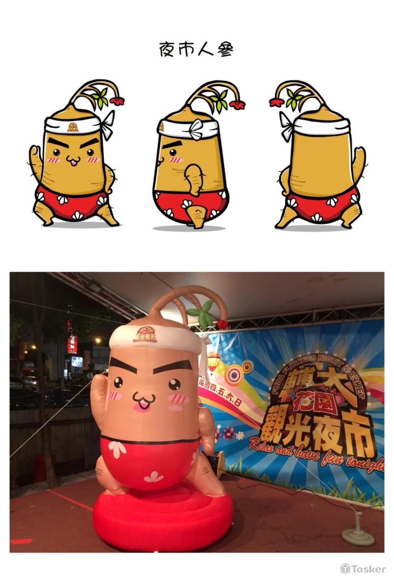 Q版人物設計-輔大花園夜市吉祥物設計