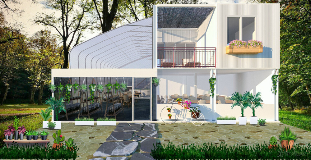 溫室結合鋼構組合屋