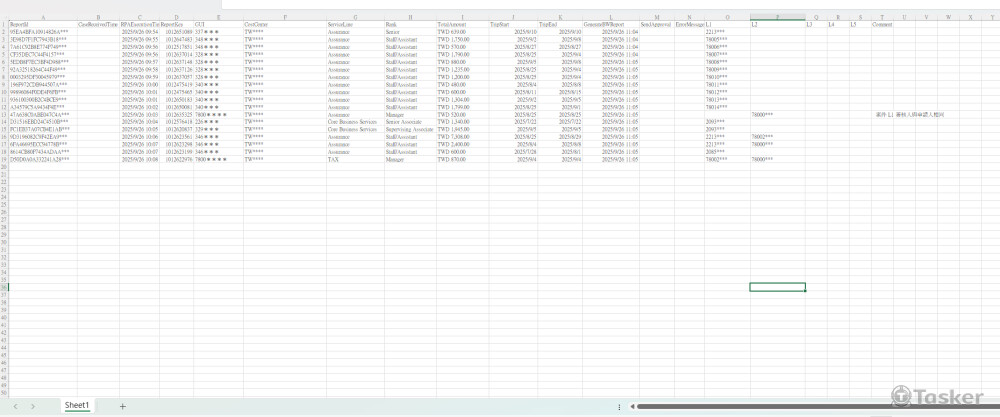 產出結果檔案、紀錄費用申請內容與狀態