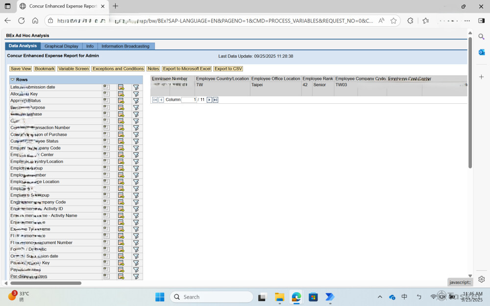 進入另一網站下載費用Report並使用VBA轉檔
