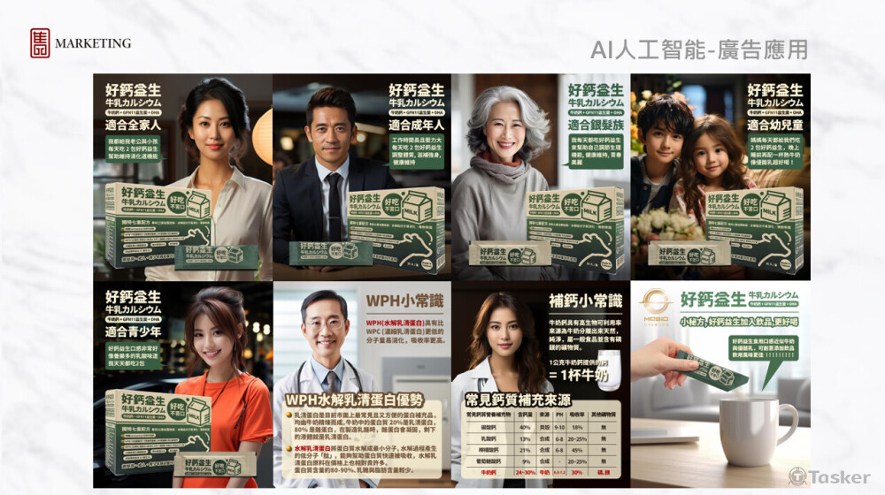 量子分子生技公司產品廣告(結合AI)