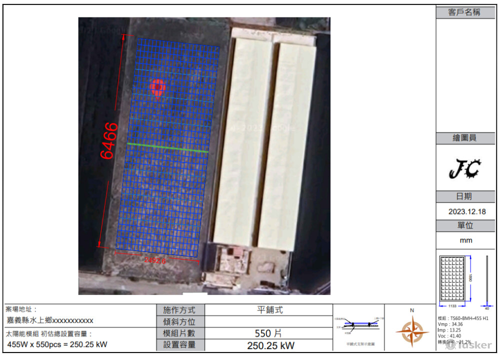 太陽能模組排佈圖_雞舍