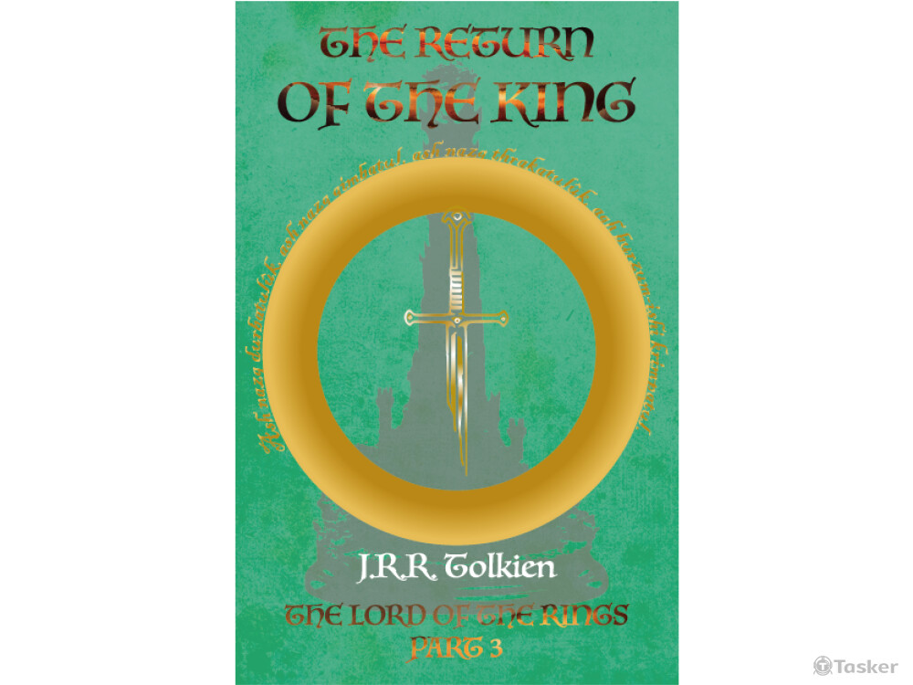 "魔戒三部曲-王者再臨"小說封面設計