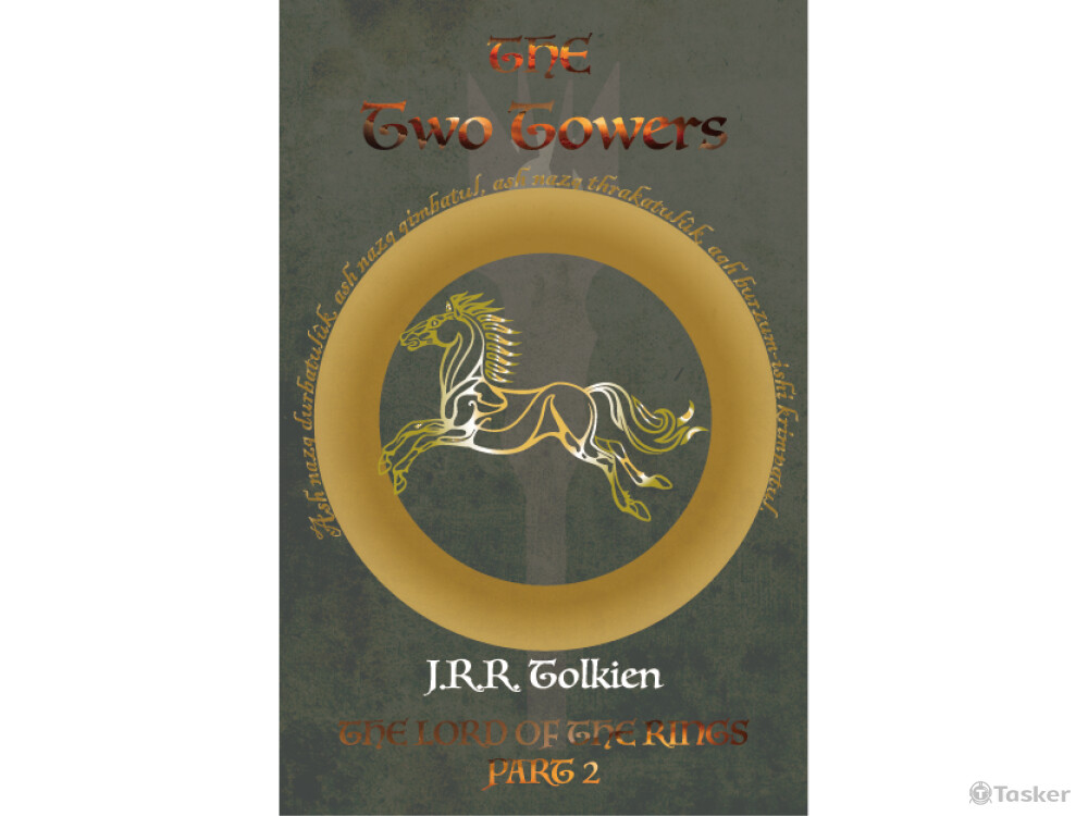 "魔戒二部曲-雙城奇謀"小說封面設計