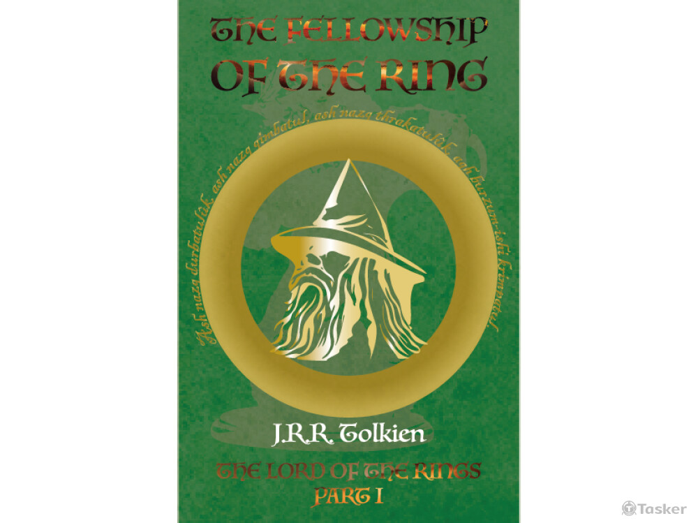 "魔戒首部曲-魔戒現身"小說封面設計