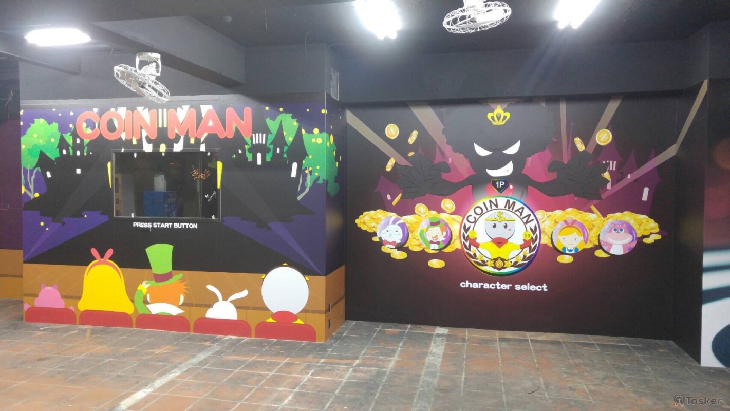 娃娃機遊戲店牆面2