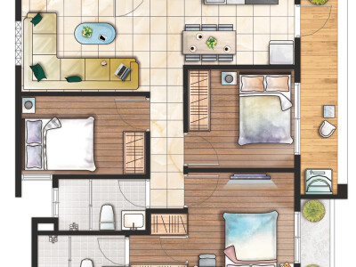 建案傢配圖繪製