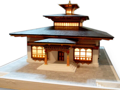建築模型_不丹帕羅佛學院