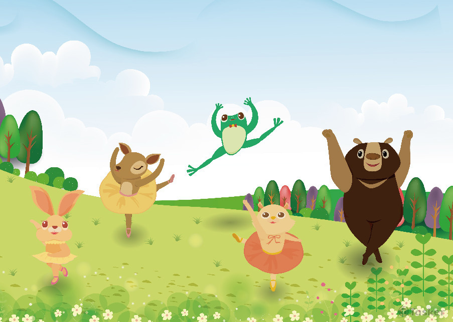 大牆貼圖插畫設計