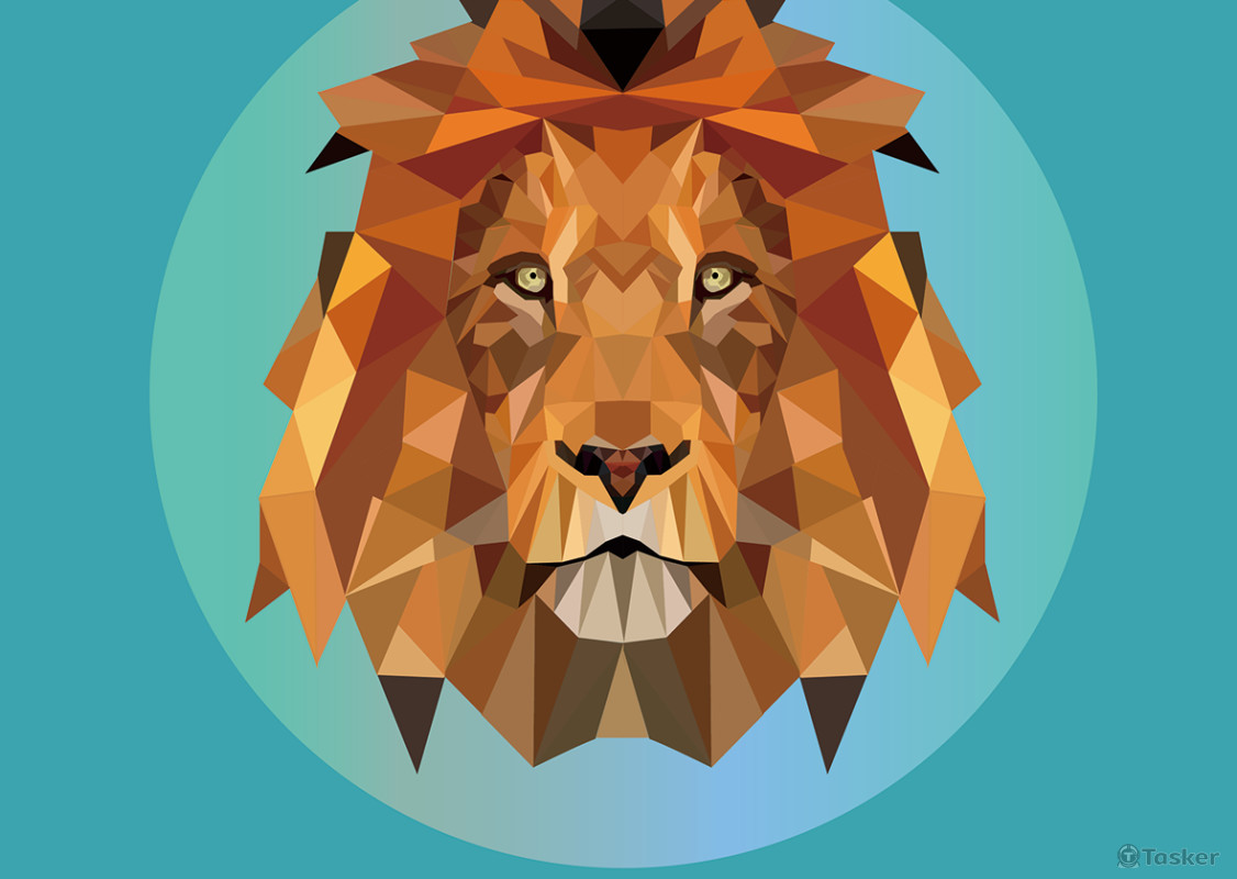 網格色塊製作_獅子