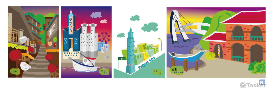 台灣景點明信片