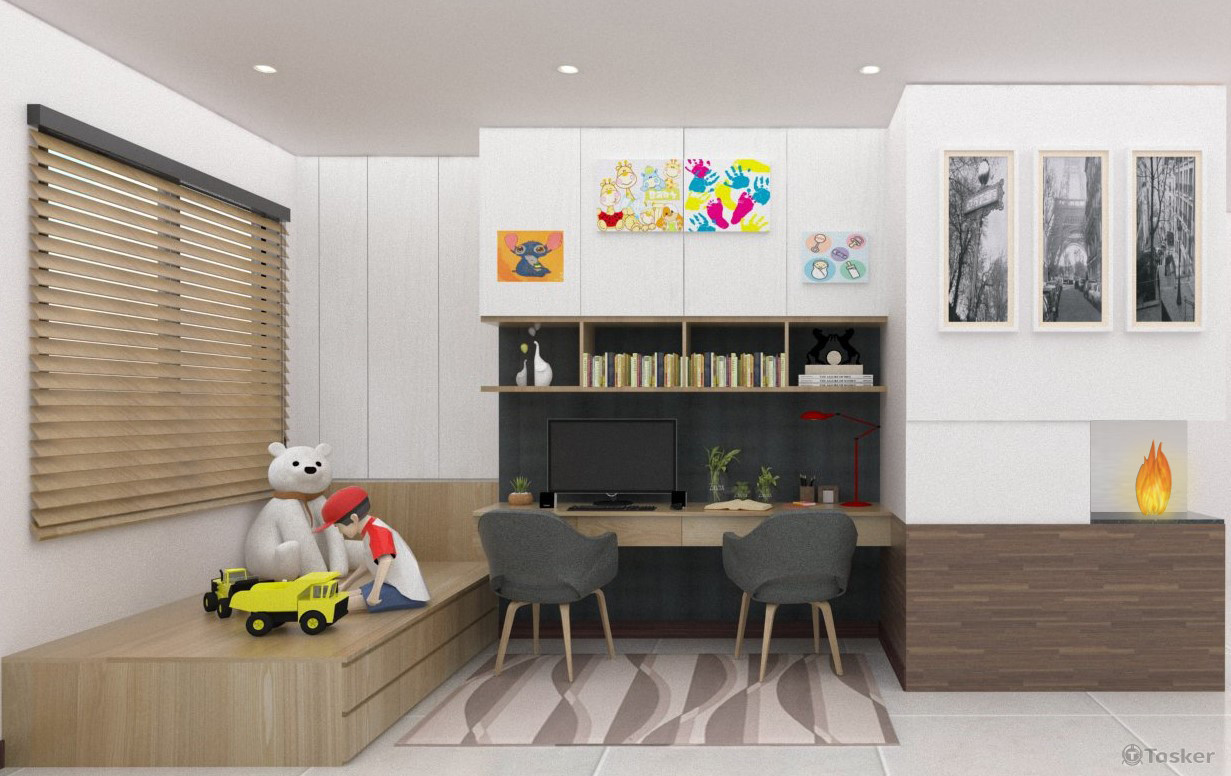 公共空間-書房結合臥榻