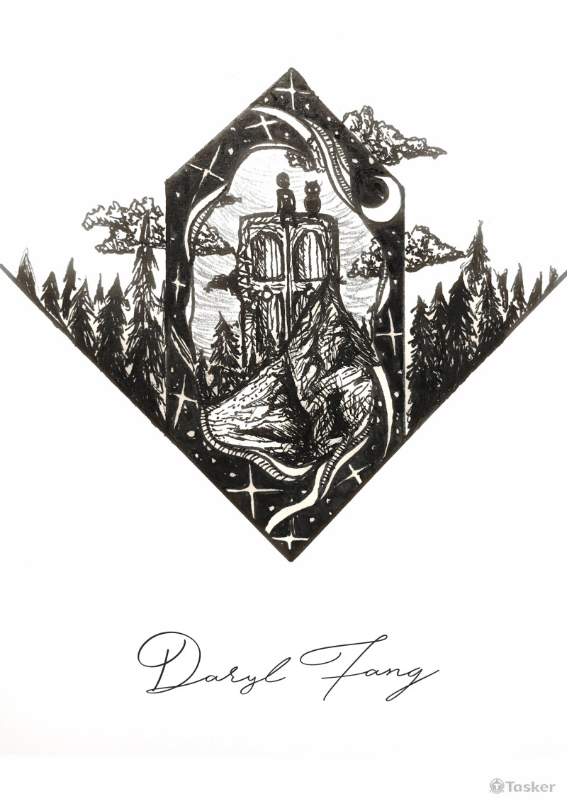 手繪/代針筆/刺青/圖騰/設計