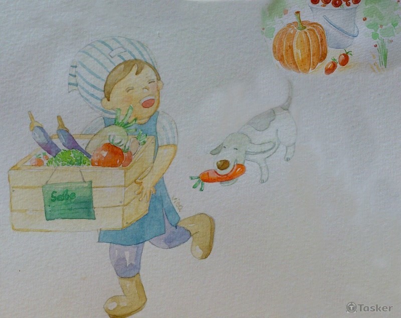 是大豐收喔!!手繪插圖