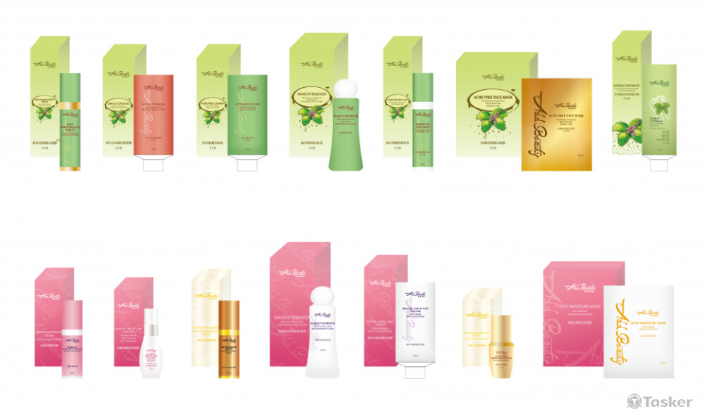 保養品瓶身與包裝盒設計