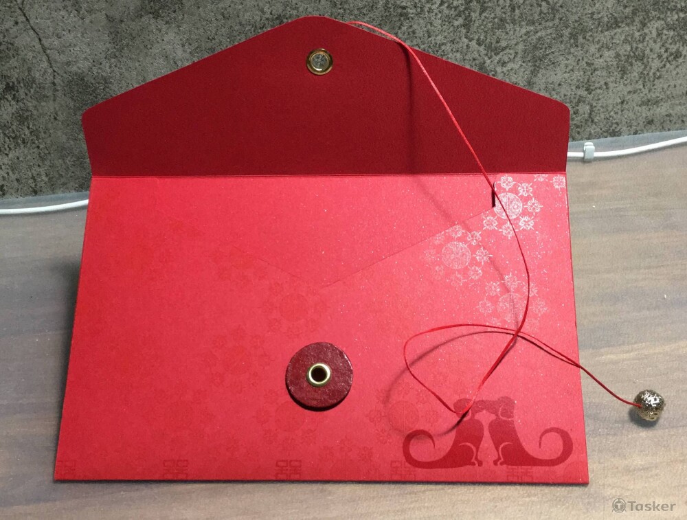 結婚紅包打開示意圖