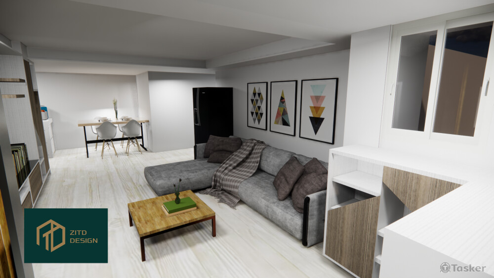 客廳設計渲染圖