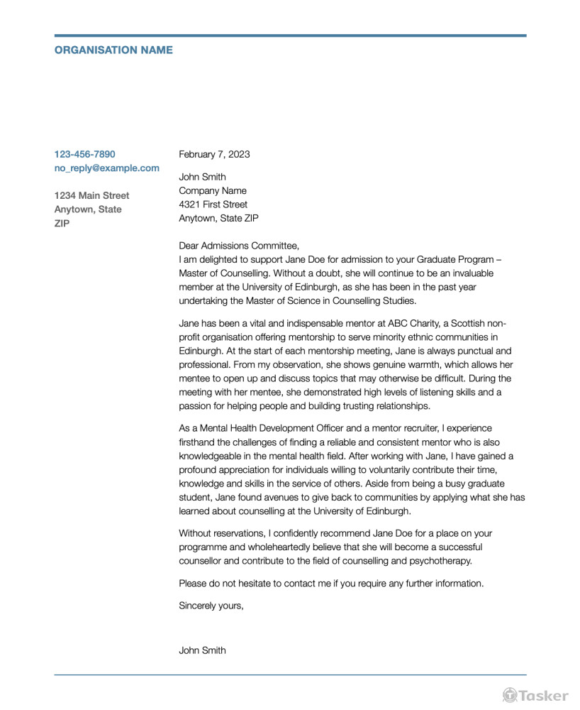 英文推薦函 Recommendation/Reference Letter