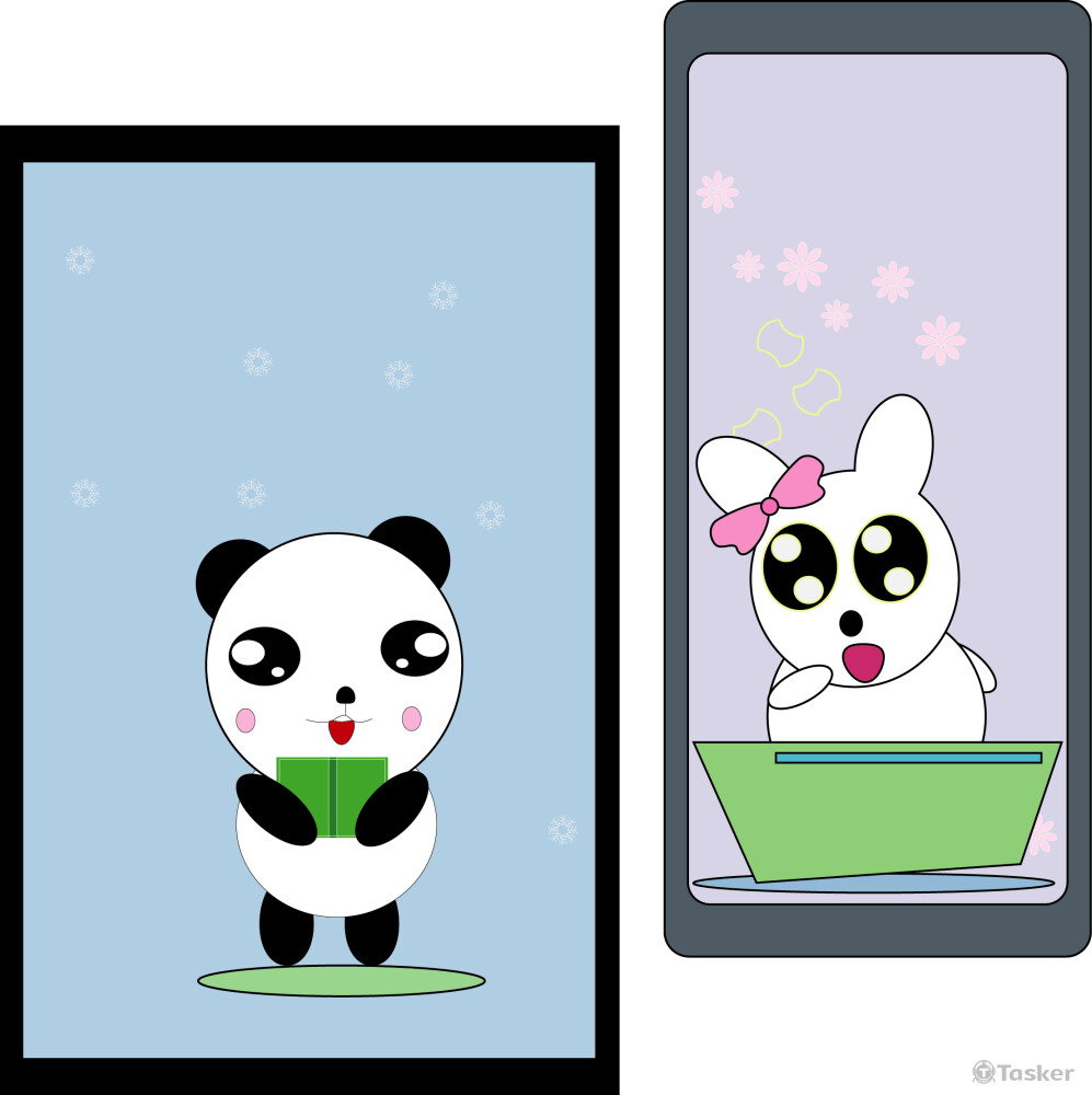 手機桌 布設計 以 動物 插圖 設計 為主 