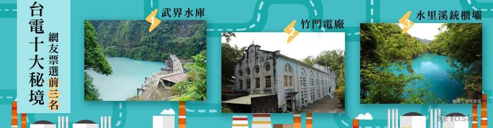 台電十大祕境 - 網頁banner設計