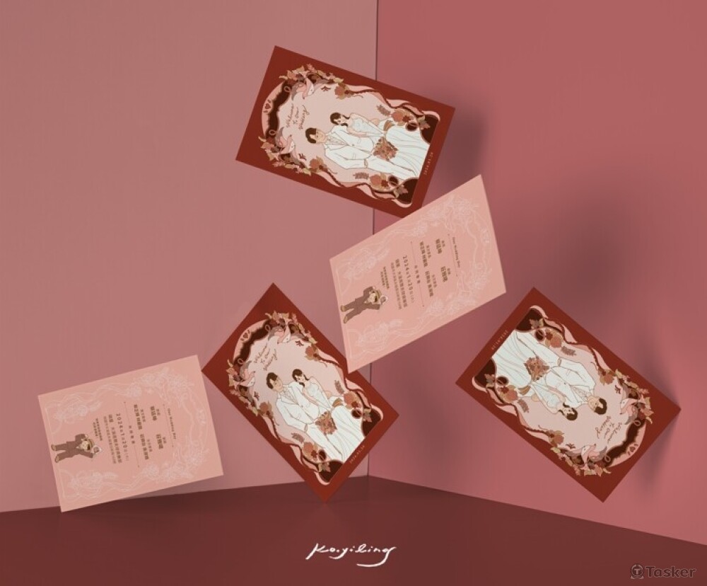 2024 復古浪漫的喜帖設計