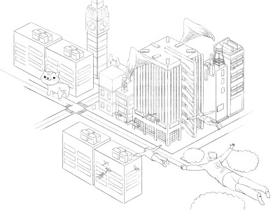 【插畫】守夜者樂團【晚安使用手冊】插畫原稿