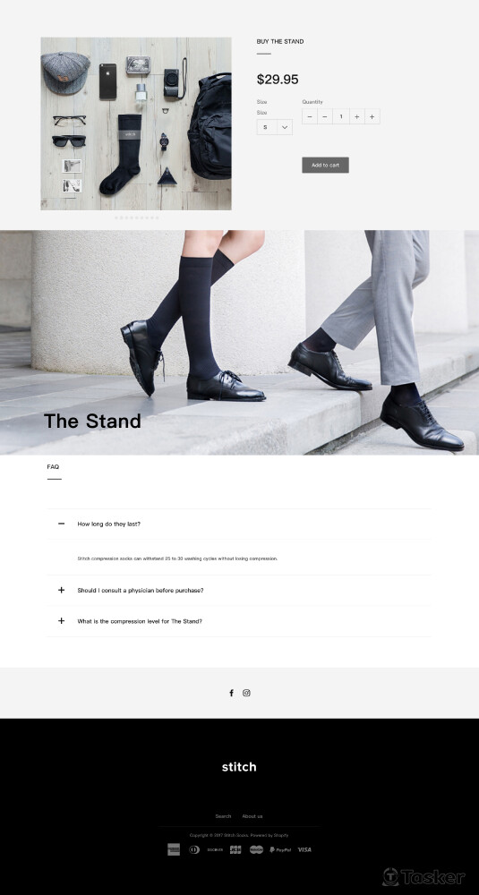 Shopify形象網站規劃設計-stitch精品壓力襪