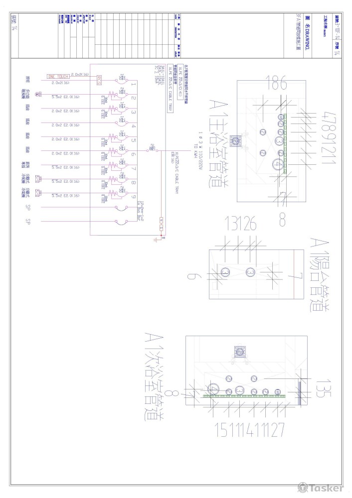 管道間放樣.單線圖