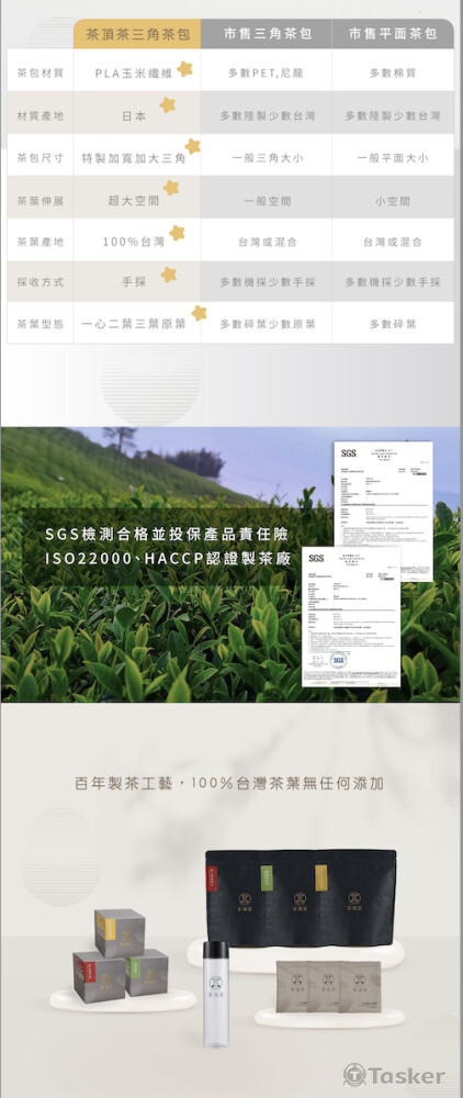 茶葉 一頁式