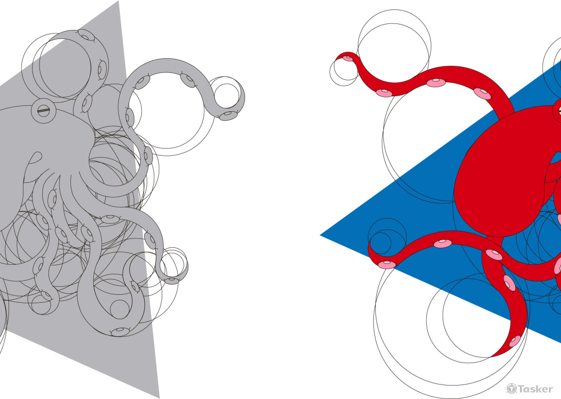 運用正圓所設計的動物Logo