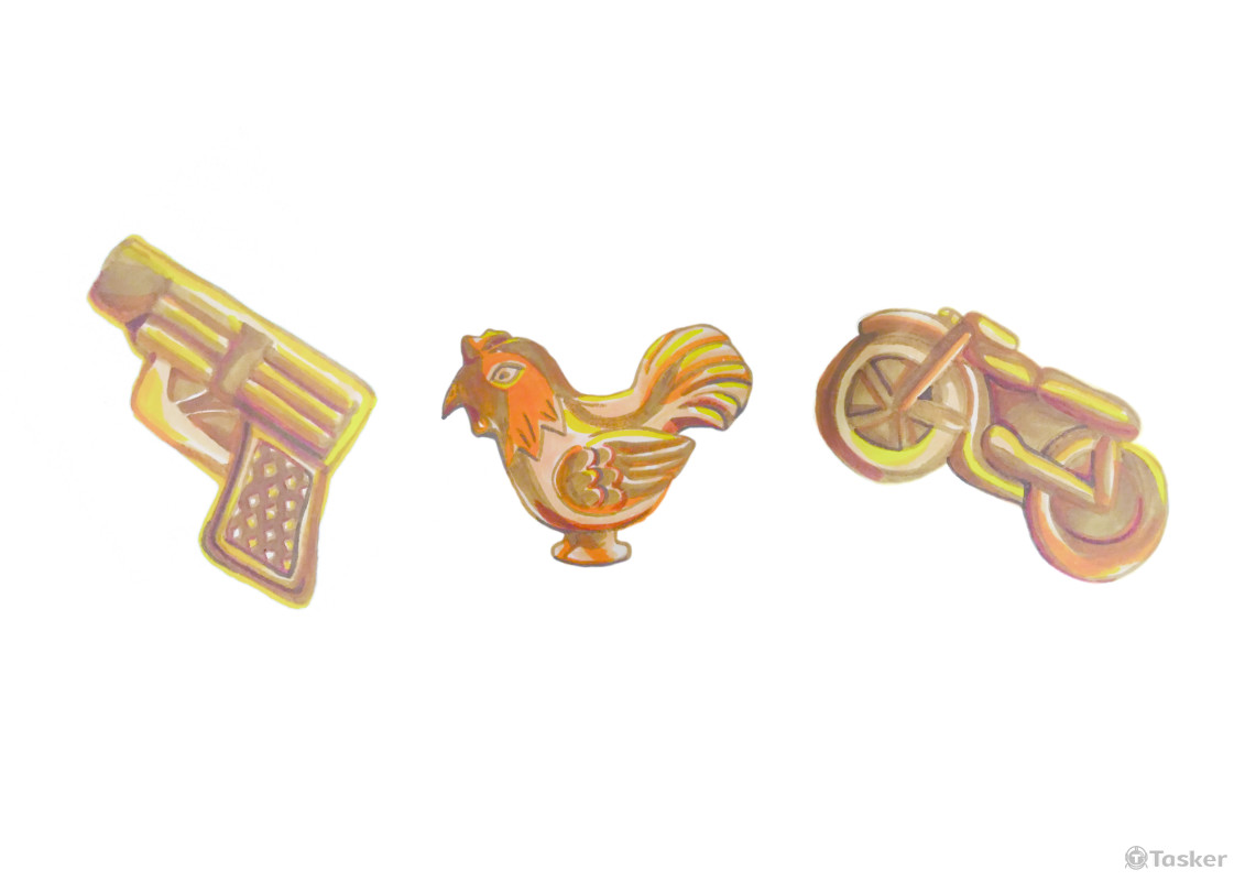 食物插畫_雞蛋糕_手繪