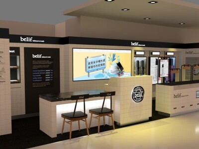 某化妝品專櫃示意圖
