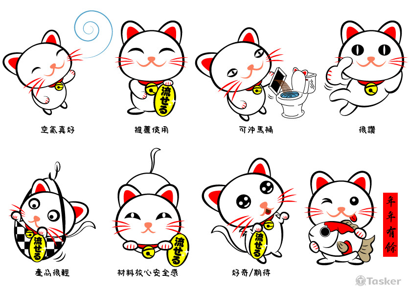 小茜貓咪動作表情設計(競標作品)