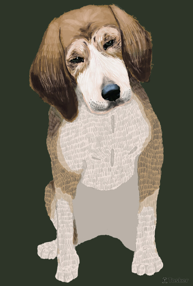 米格魯貼紙明信片