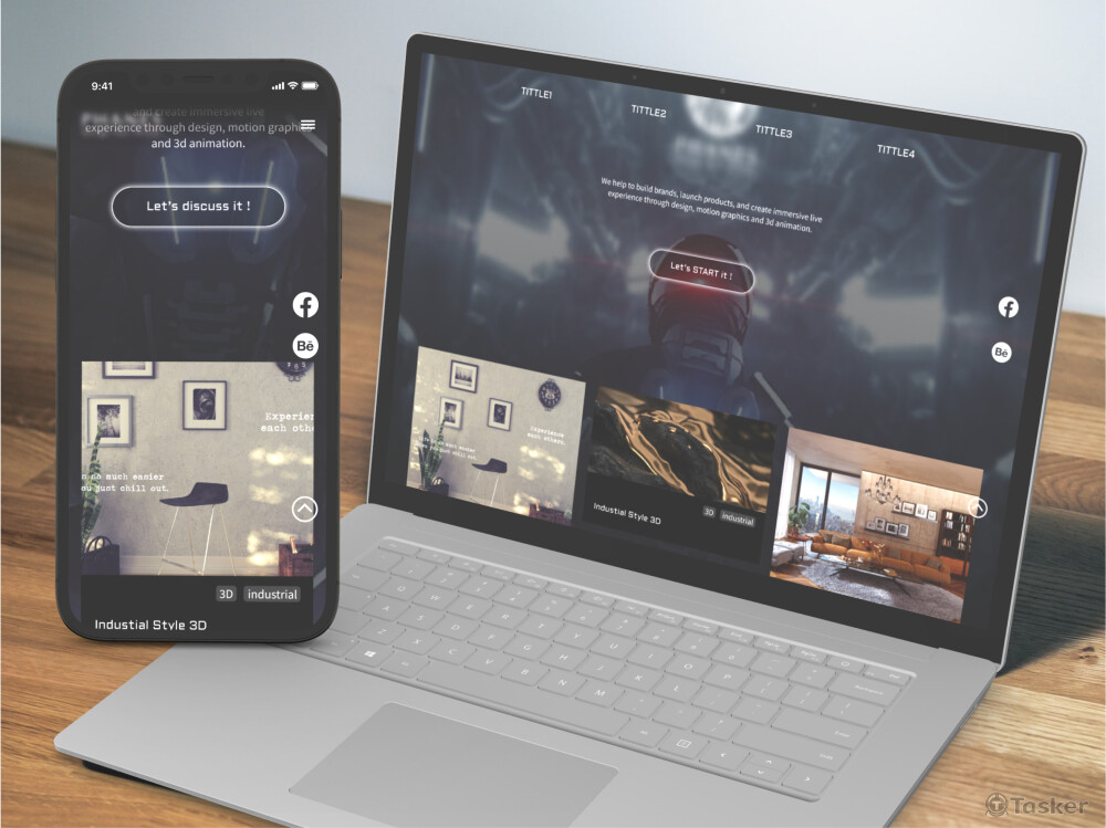 • mockup 設計 形象網站Web、mobile(RWD)