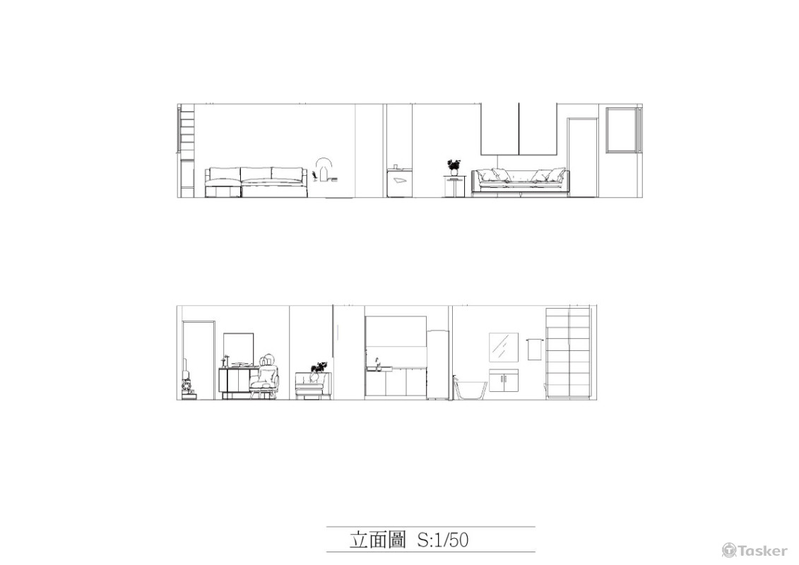 分租套房*2-立面圖