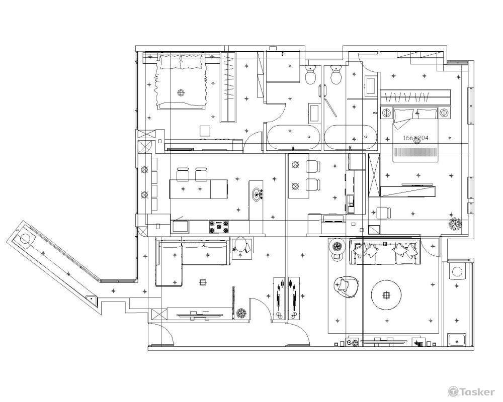 分租套房*2-天花燈具圖