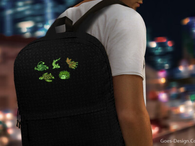 海洋生物夜光徽章