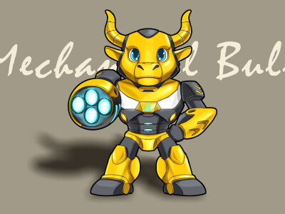  Q版機械牛 / 吉祥物設計