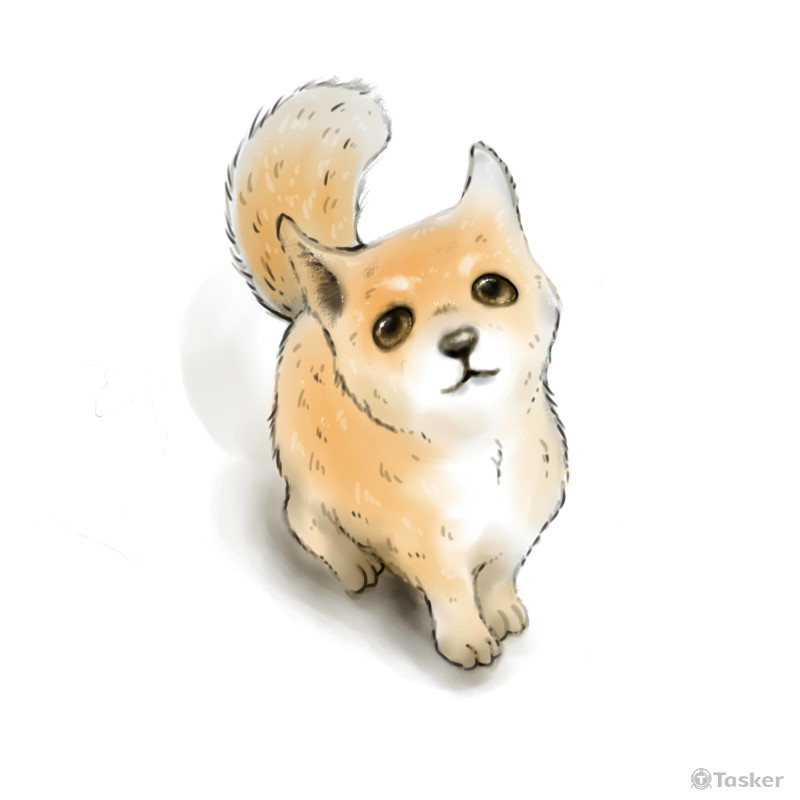 看看我。-柴犬(電繪)