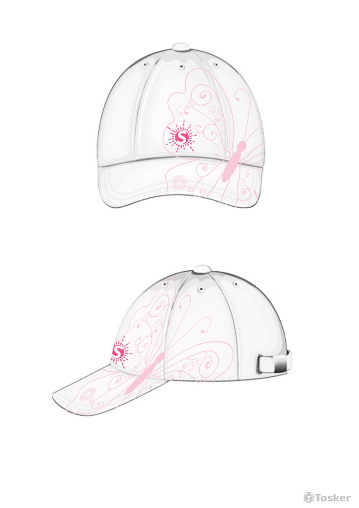 SUNIN戶外機能服飾-帽子印圖設計(蝴蝶)