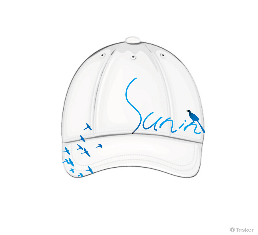 SUNIN戶外機能服飾-帽子印圖設計(台灣藍鵲)