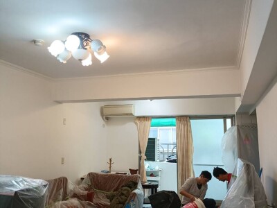 油漆施工前家具保護