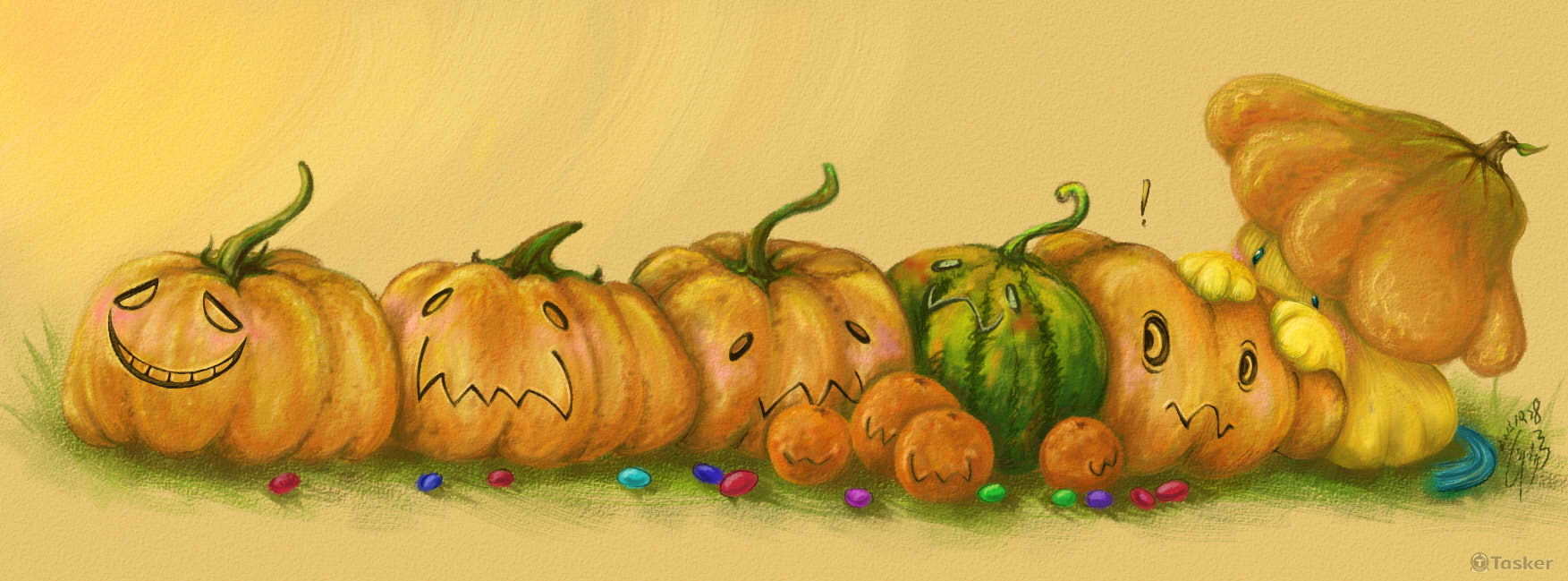 電繪-萬聖節卡南瓜