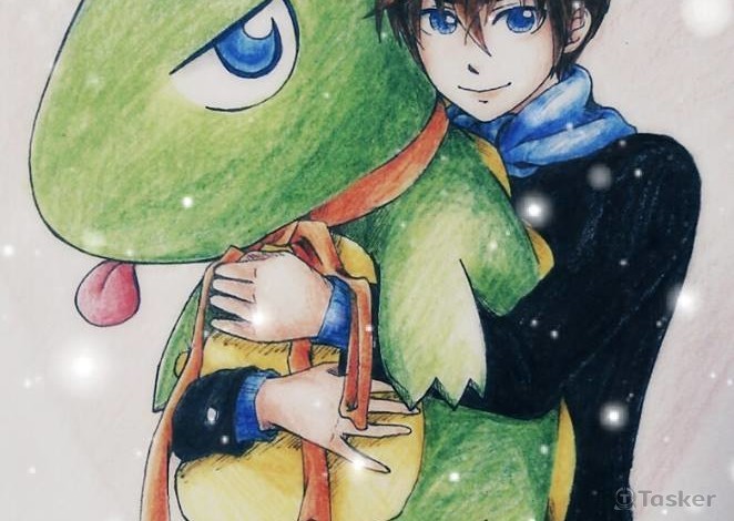 冷冷的天抱著浩浩取暖