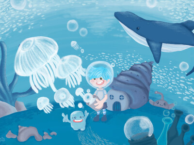 可愛風手感插畫