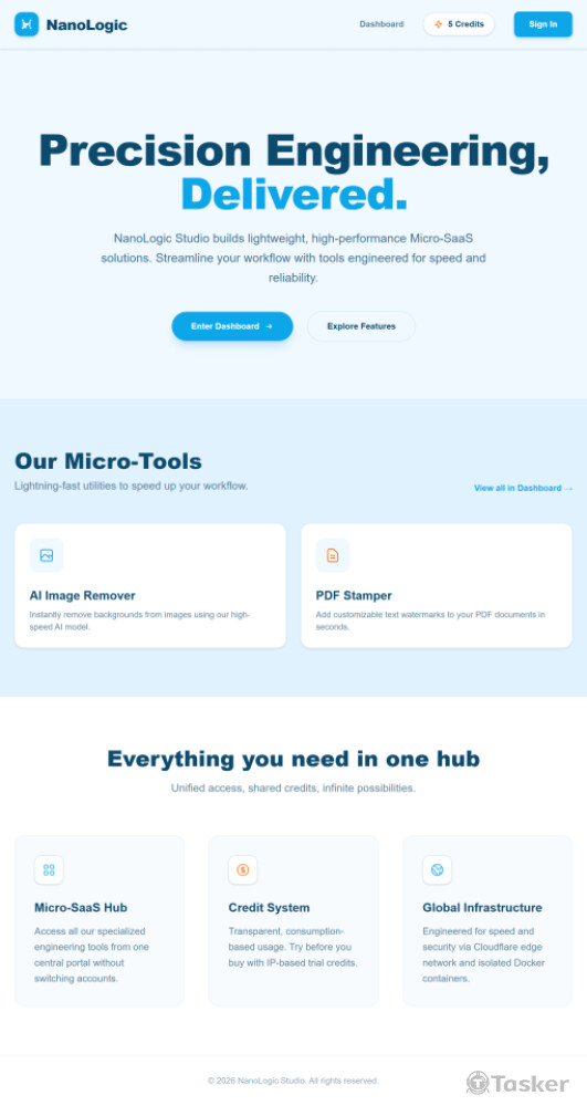 工具型網站，包含圖片去背及PDF轉檔功能